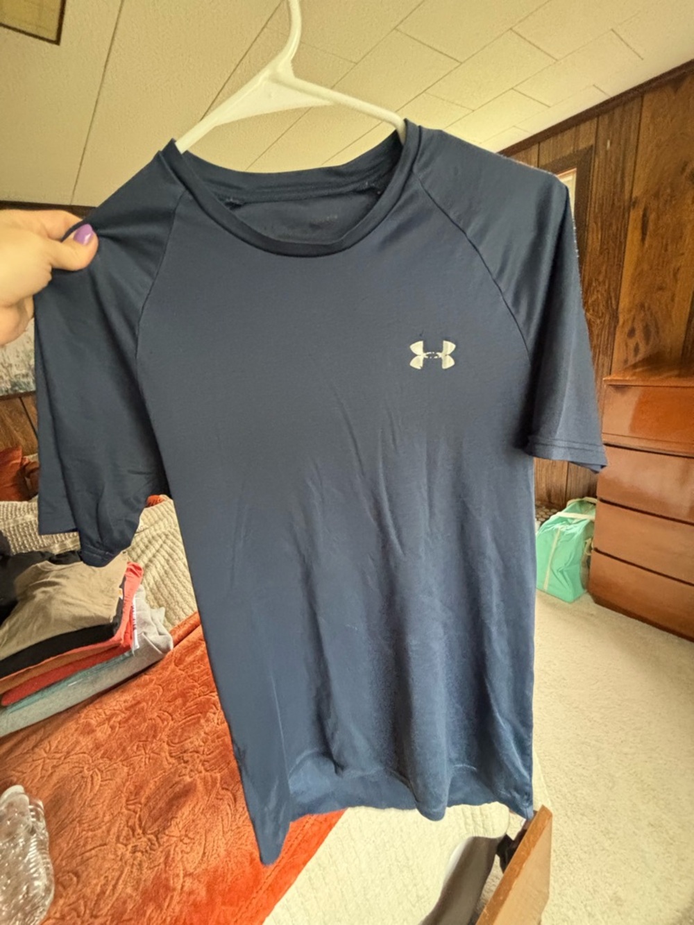 Under Armour Men’s Navy Blue Short-Sleeve Athletic Tee